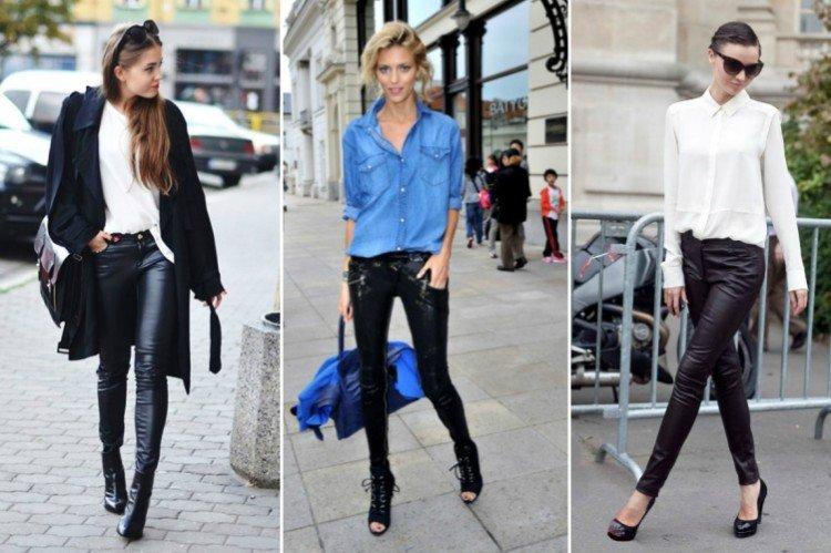 Que porter avec un pantalon en cuir - photos et idées