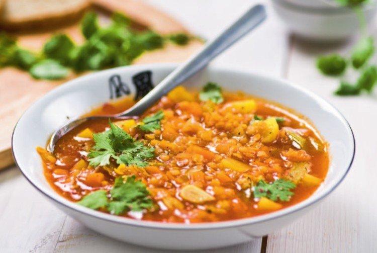 Soupe de tomates aux lentilles