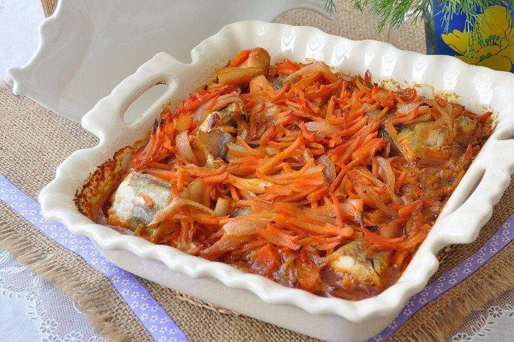 Poisson mariné au four