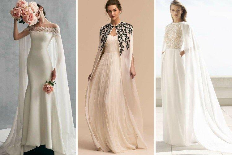 Robes de mariée avec cape