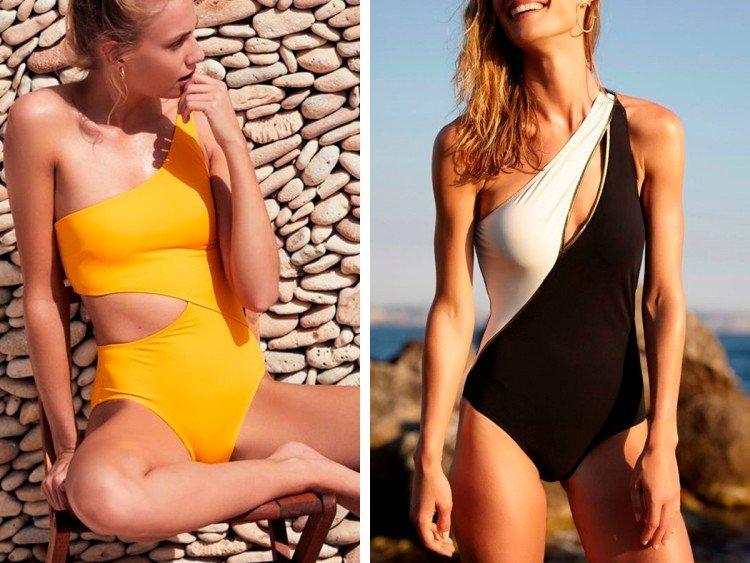 Maillot de bain une pièce asymétrique