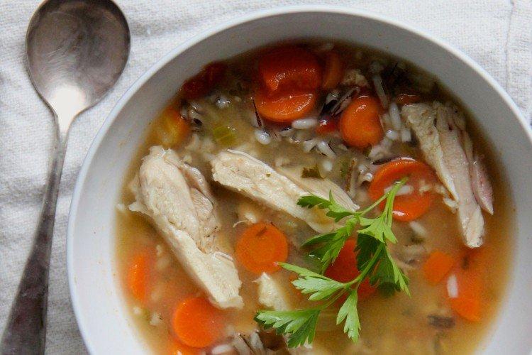 Soupe à la dinde et au riz