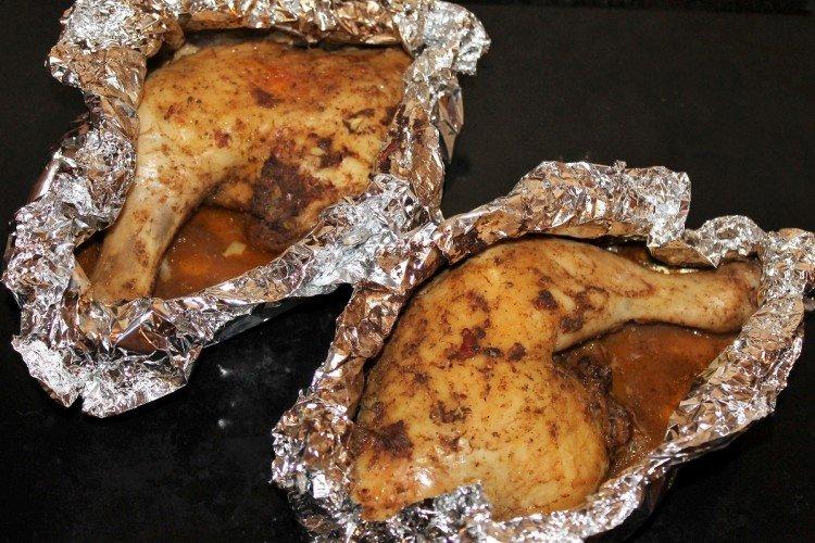 Cuisses de poulet à l'ail en papillote