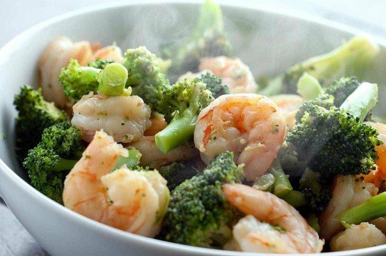 Brocoli aux crevettes