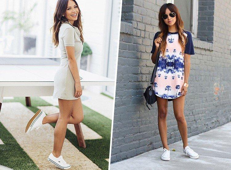 Habillez-vous avec des baskets ou des baskets - photo