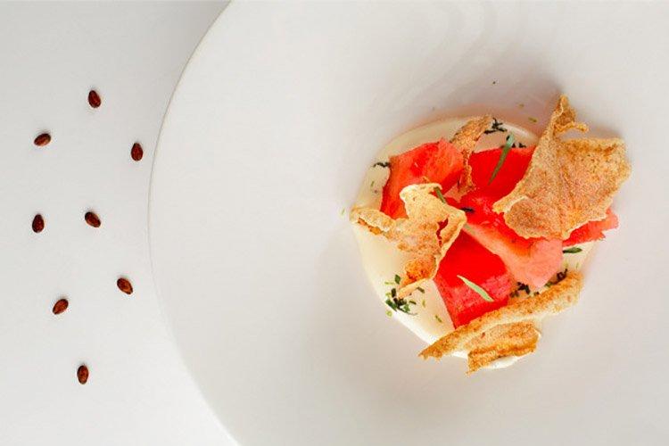 Salade de mousse de fromage à la pastèque