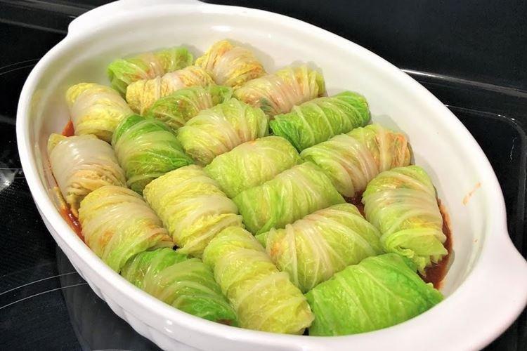Rouleaux de chou au poisson et chou chinois