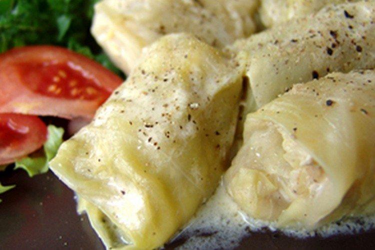 Chou farci au chou de Pékin au fromage cottage