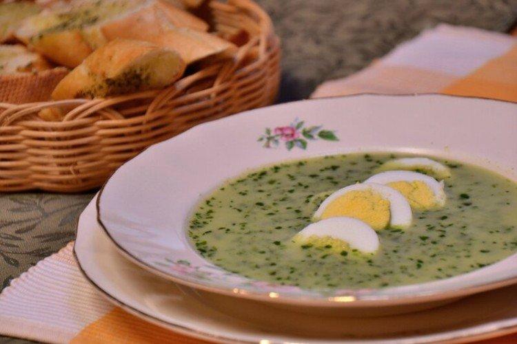 Soupe au lait aux épinards