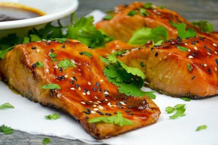 Steaks de truite à la sauce soja