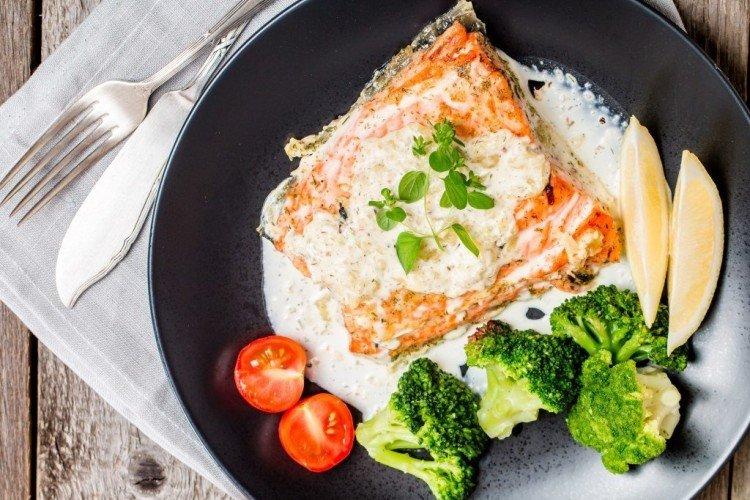 Steaks de truite à la crème