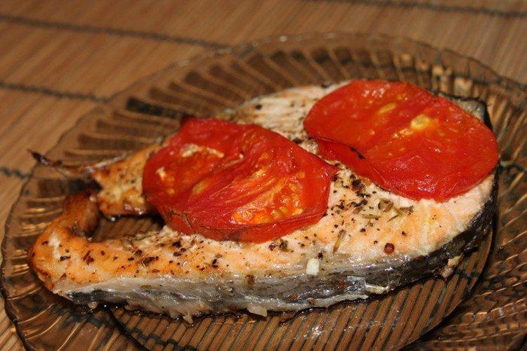 Truite aux tomates sur le grill