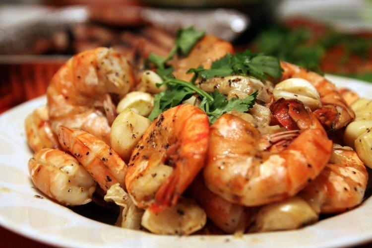 Crevettes au basilic