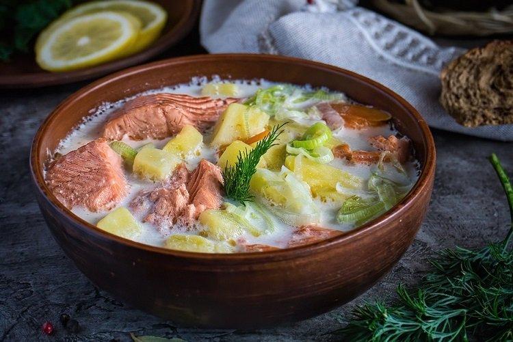 Soupe de poisson à la truite finlandaise