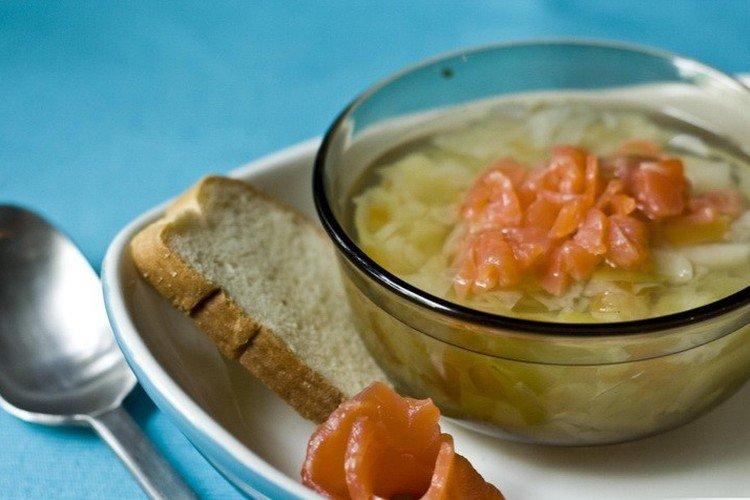 Soupe à la truite et au chou