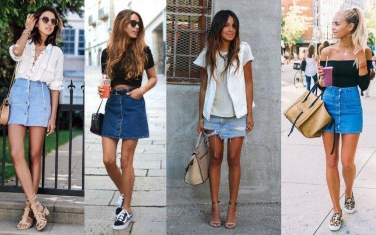 Jupes en jean à la mode 2021 - photo