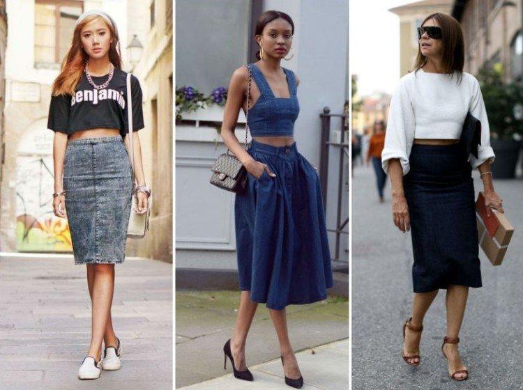 Jupes en jean à la mode 2021 - photo