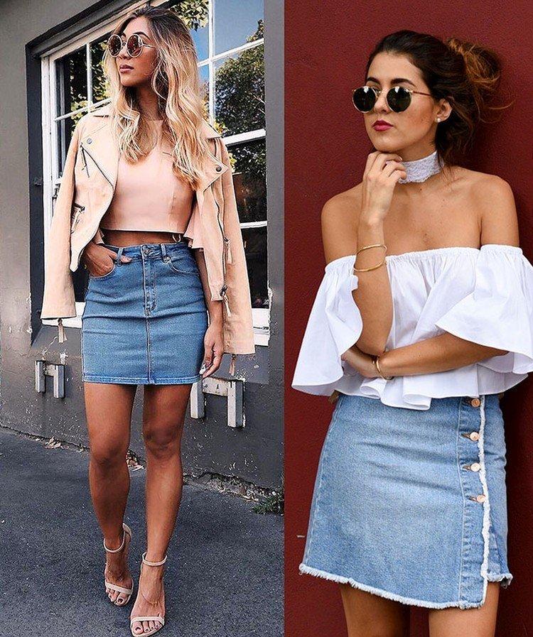 Jupes en jean à la mode 2021 - photo