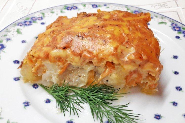 Poisson cuit avec du fromage au four