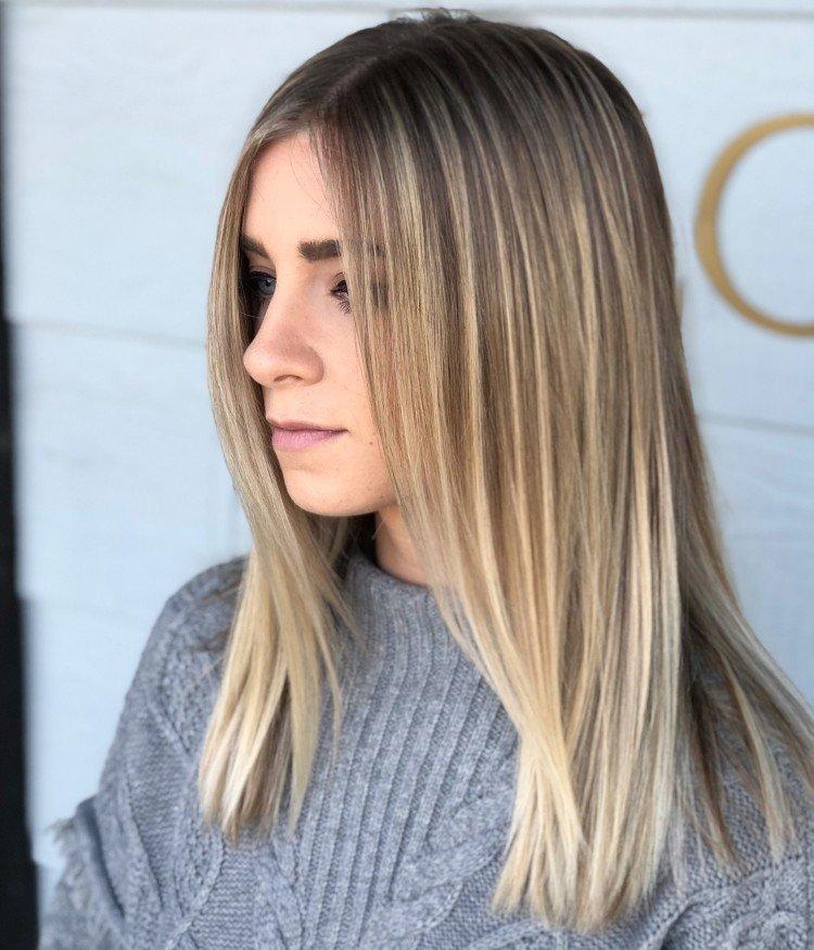 Mise en évidence sur cheveux châtain clair 2021 - photo