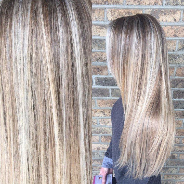 Mise en évidence sur cheveux châtain clair 2021 - photo