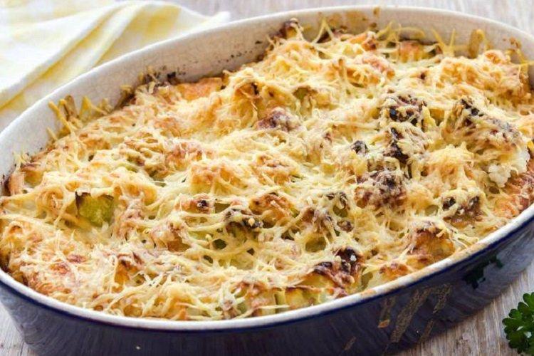 Casserole de chou-fleur, courgettes et champignons