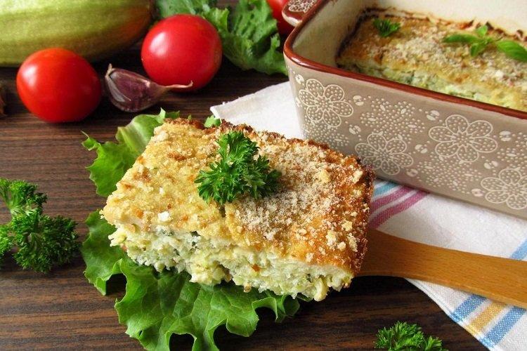 Casserole de courgettes et trois types de fromage