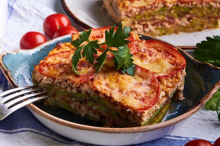 Casserole de courgettes et viande hachée