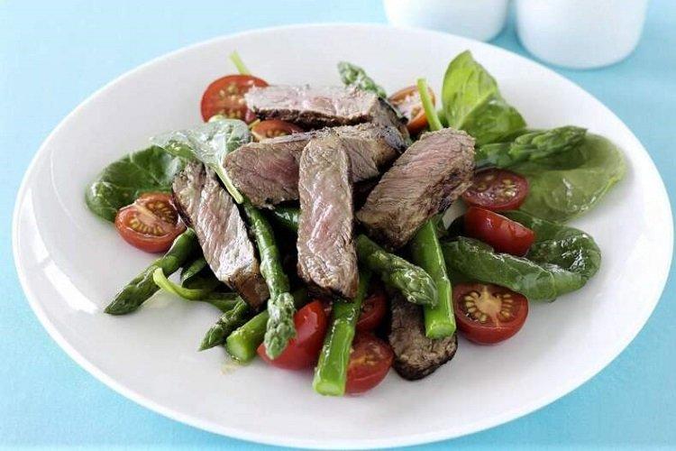 Salade de boeuf et asperges