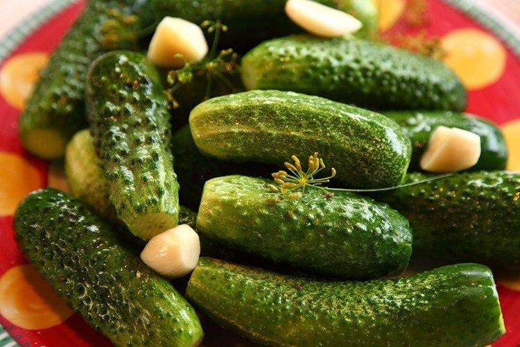 Concombres parfumés légèrement salés