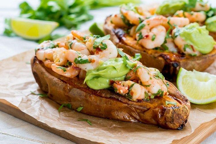 Bruschetta aux crevettes