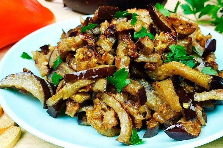 Salade d'aubergines frites rapide