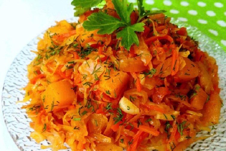 Chou mijoté à la citrouille