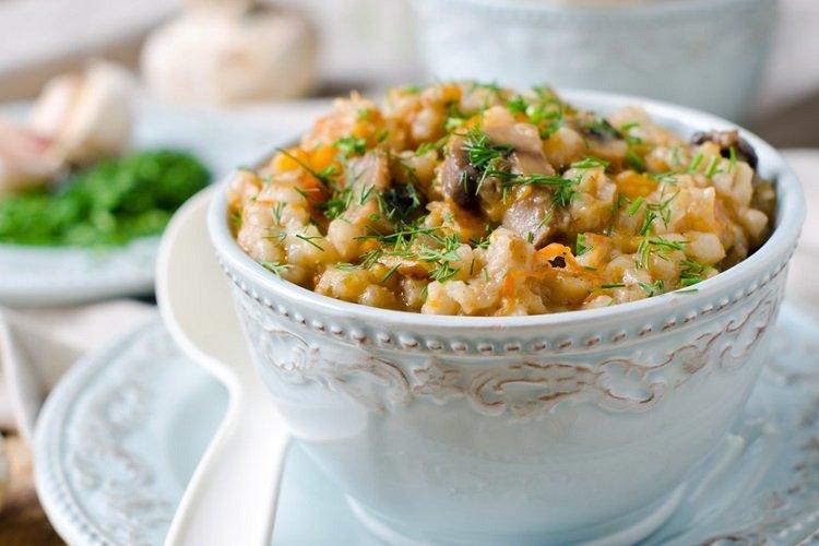 Bouillie de riz aux champignons