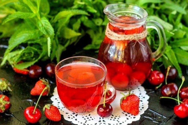 Compote de fraises et cerises