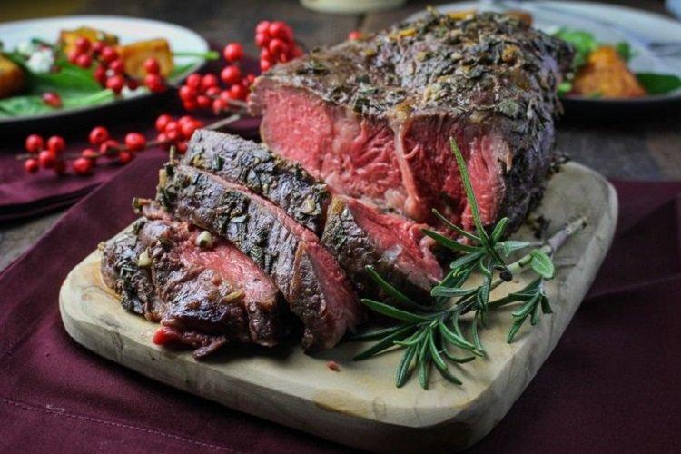 Rôti de boeuf sauce au vin