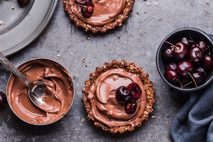 Tartelettes cerises et chocolat