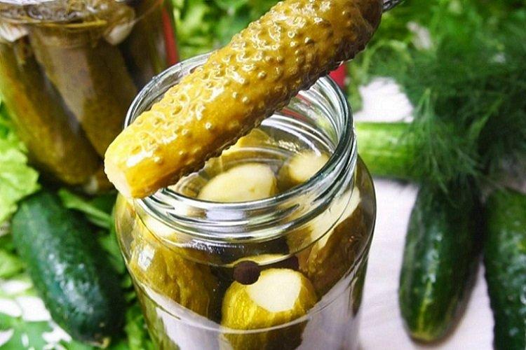 Concombres croustillants à la vodka pour l'hiver