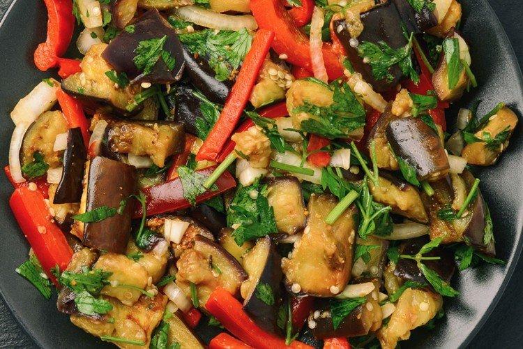 Aubergines sautées à la coriandre