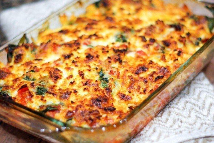 Sauté aux aubergines et au fromage