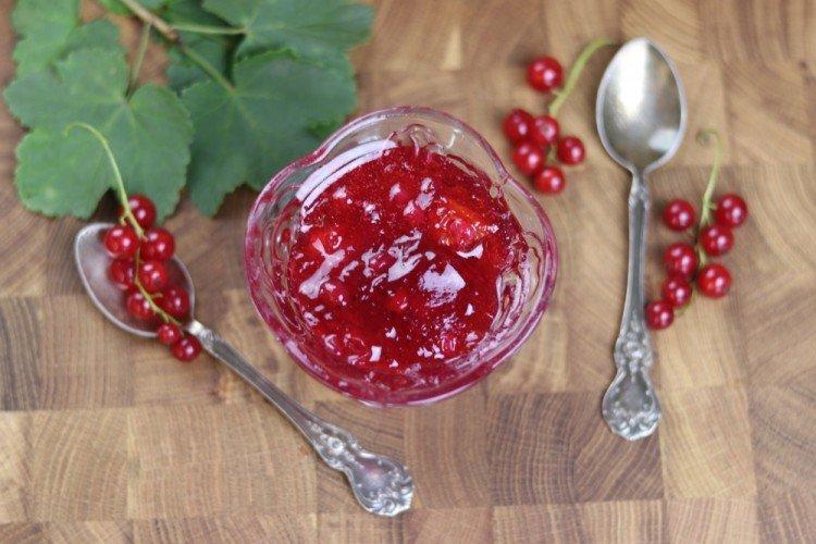 Confiture de groseilles rouges et pommes