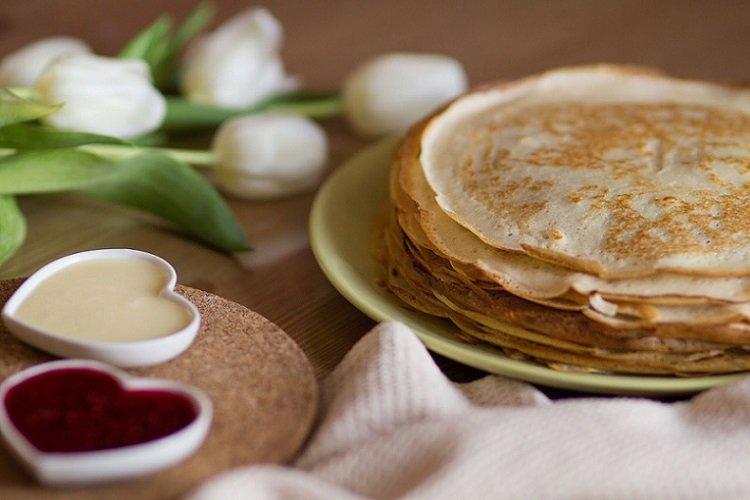 Crêpes à la crème au lait