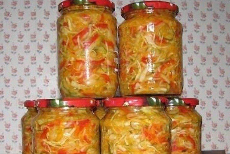 Salade de choux et courgettes pour l'hiver