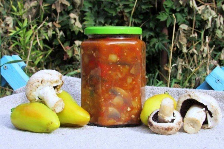 Récolte du poivron aux champignons