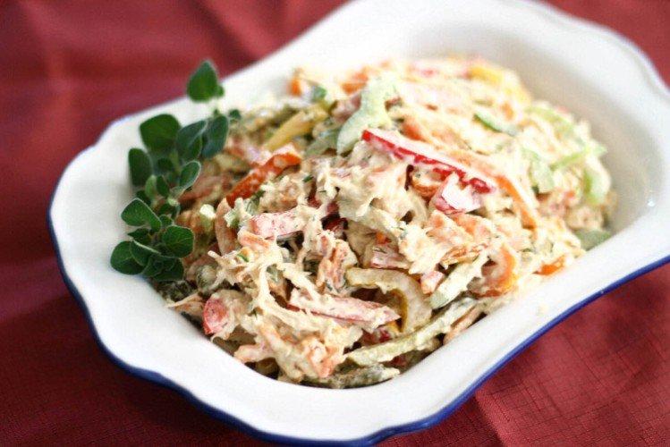 Salade de poivrons et poulet