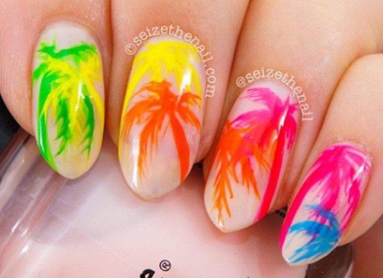 Nail art multicolore