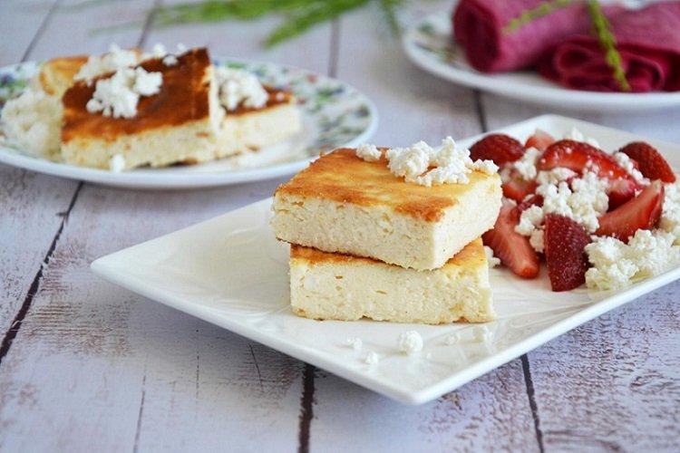 Casserole de fromage cottage à la semoule