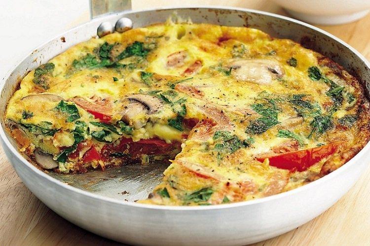 Omelette luxuriante aux courgettes au four