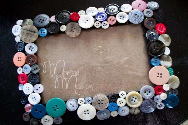 Cadre photo bouton bricolage