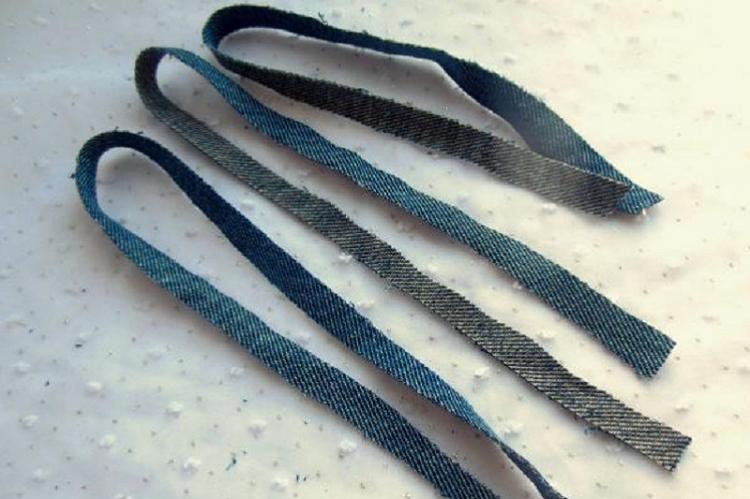 Cadre photo en denim bricolage